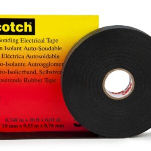 Scotch 23 Самовулканизираща каучукова лента, черна, 19мм x 9.15м, 0.76мм