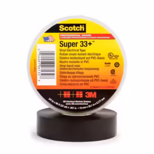 Винилова електроизолационна лента Scotch Super 33+, черна, 19 mm x 20 m