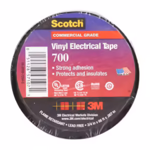 Винилова електроизолационна лента Scotch700, черна, 19 mm x 20 m