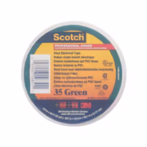 Винилова електроизолационна лента Scotch 35, зелена, 19 mm x 20 m
