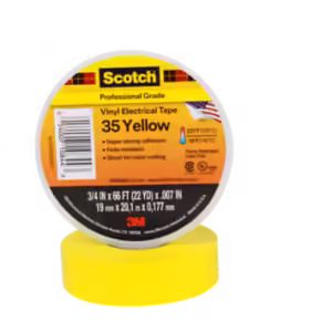 Винилова електроизолационна лента Scotch 35, жълта, 19 mm x 20 m