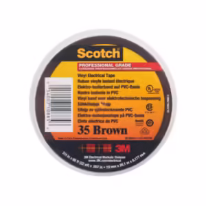 Винилова електроизолационна лента Scotch 35, кафява, 19 mm x 20 m